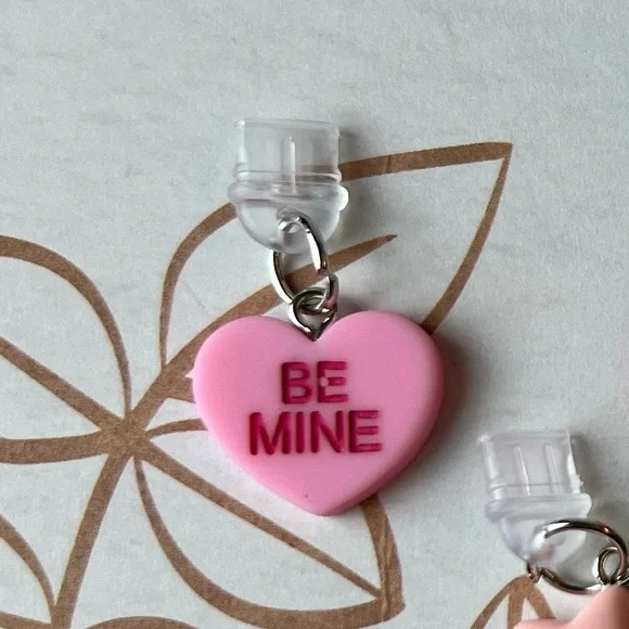 Candy Heart Phone Dust Plug / Phone Charm -  C Port - Picture 2 of 6